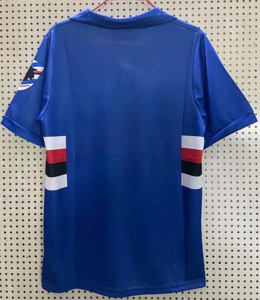 1990-1991 UC Sampdoria Home Retro Soccer Jersey Shirt